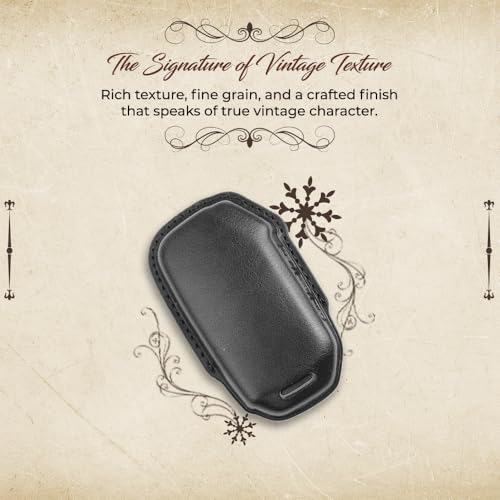 Image of Keyzone Vintage Leather Key Cover fit for Kia Seltos, Sonet 2023 Facelift 4 Button smart Key (VL-Brown)