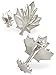 Feuille d'érable Boutons de manchette Argent sterling