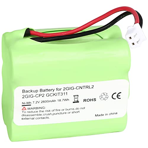 Abeden Replacement Battery Compatible with 2gig BATT1X BATT2X BATT1 GC2 2GIG-CNTRL2 2GIG-CP2 GCKIT311 Go Control Panel Security System Alarm 6MR2600AAY4Z 10-000009-001â€¦