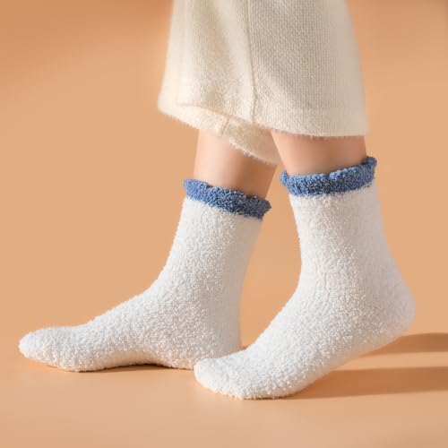Passionbility Fuzzy Socks for Women - Fluffy Socks Womens, Women Slipper socks of Coral Fleece4