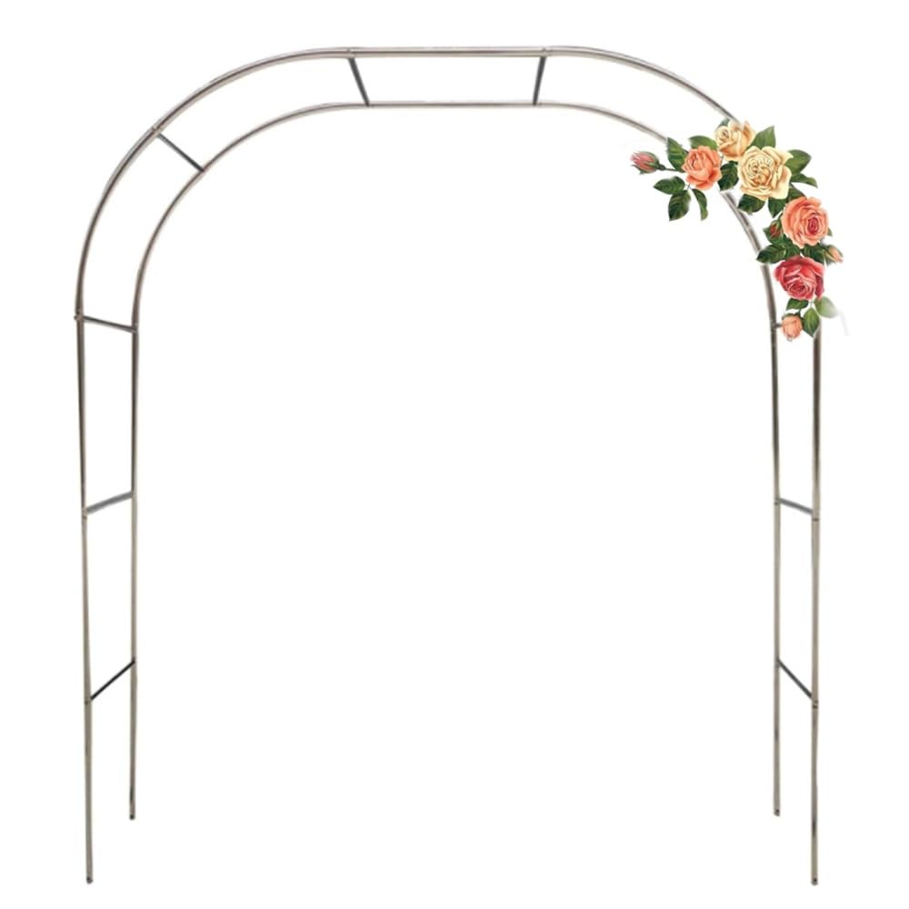 Gartenbon - Arco per rose da esterno, pergolato in metallo, larghezza 150-400 cm, perfetto per decorazione da giardino, esposizione floreale e sfondo per eventi (dimensioni: 2,6 x 2,4 m / 8.5 * 7.9ft)