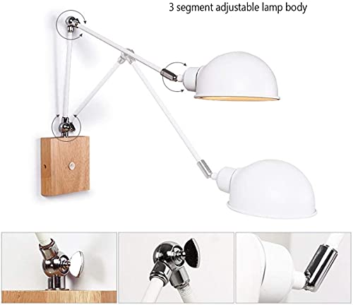 Aplique de pared de madera maciza vintage estilo nórdico con interruptor para pasillo 6