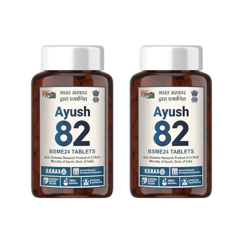 Ayush 82 BSME24 Tablets, Diabetes Care, Research Product of CCRAS, Ministry of Ayush, Govt. of India, Control Blood Sugar Level Naturally (180 Tablets)