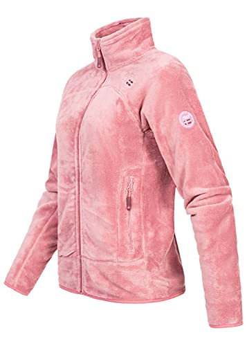 Geographical Norway Upaline Lady - Fleece Fine Frauen Warm Fermetur Zip - Jacke Herbst Winter Frühling Warm Frauen - Long Sleeve Pullover Pelz Weich Komfort Outdoor (Hell Rose M-Größe 2)