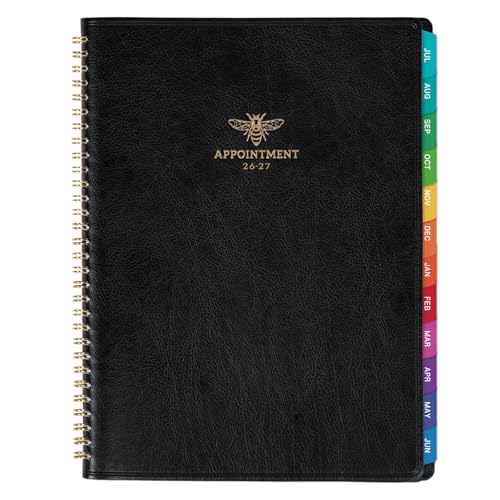 Agenda de agendamentos 2025-2026 - Agenda semanal com abas coloridas, 23 x 28 cm, agenda...