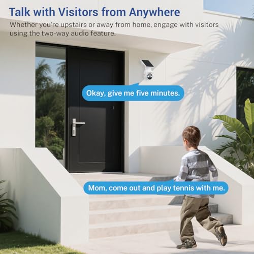 1080p WiFi Security Camera with Solar Panel, Battery Powered, Pan Tilt, AI Motion Detection, Night Vision, 2-Way Talk, IP65, Cloud Storage, 2.4GHz WiFi Only - Image 5