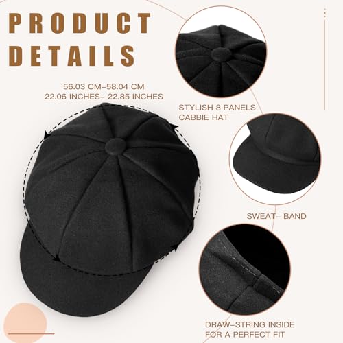 Gorras tipo newsboy para mujer paquete 6 unidades miniatura 6