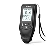 Medidor de espesor, Medidor de espesor pintura for automóviles HW400, herramienta medición recubrimiento ultraprecisa 0,1 micras/0-2000,para coche(Black)