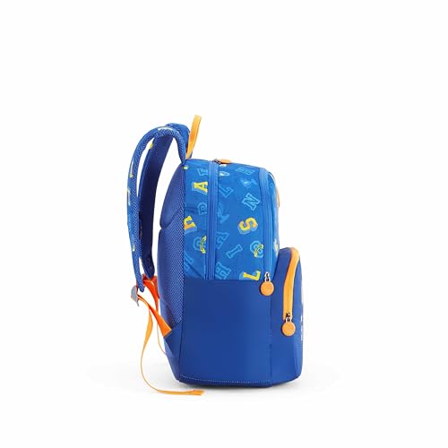 Image of American Tourister Wiggle | 26 Ltrs | 2 Compartments | Bottle Pocket | Ergonomic Padded Back Panel & Shoulder Straps | Kids Backpack | 1 Year International Warranty | Champ Blue