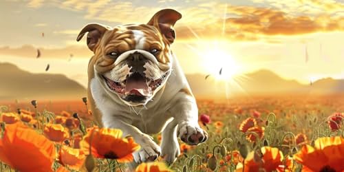 Diamond painting adulte coucher de soleil pour chien 70x140cm 5D