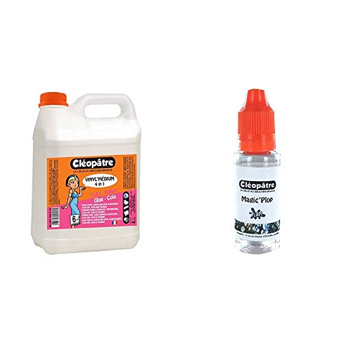 Cléopâtre - VIM2L - Vinyl'Médium 4 en 1 - Médium/Vernis/Colle - Bidon 2 L & Silicone liquide Magic PLOP - 15 gr