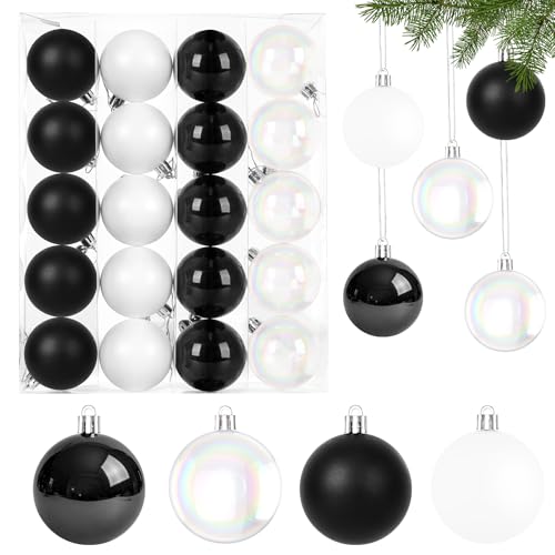 6CM Perlglanz Weihnachtskugeln Set,20 Stück Christbaumkugeln...