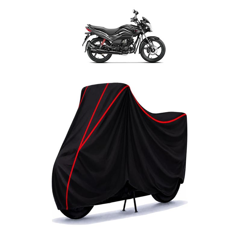 Image of Hero Passion X Pro Water Resistant Bike Cover for All Motorcycles & Rain | Heavy Duty Taffeta Fabric | UV Protection, Dustproof, Scratchproof | All Weather Two Wheeler Body Cover with Elastic Bottom