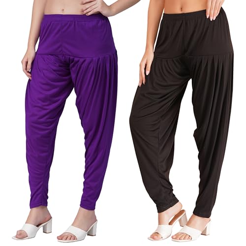 Image of Buy That Trendz Patiala Pants for Women Combo Regular Fit Cotton Patiala Salwar