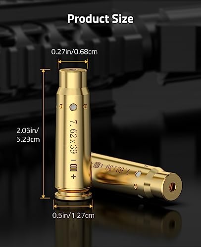 Image of CVLIFE Bore Sight Laser 223 5.56mm /9mm /.243.308 /12Gauge /7.62x39mm /.45acp Red Laser Bore Sighter with Batteries