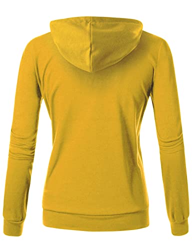 Image of GIVON Womens Casual Zip Up Hoodie Cotton Blend Soft Fabric Basic Layering Hooded Jacket with Kangaroo Pocket