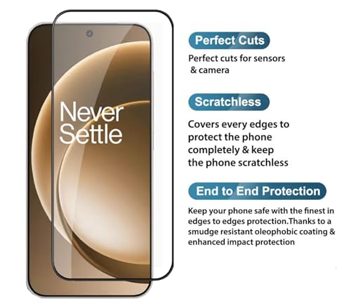 Image of HD Tempered Glass Screen Protector Compatible for OnePlus 15 5G with Edge to Edge coverage and Easy Installation kit