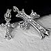 Silver Cross Necklaces for Women Y2K Safety Pin Gothic Cross Cubic Zirconia Pendant Necklace, Aesthetic Necklace Punk Goth Jewelry for Women Men