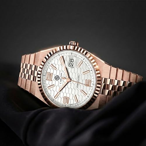 Image of Carlton London Rover Men Analog Watch, Round Dial, Stainless Steel Strap, Quartz Movement, 40 mm Case, Premium Wide Strap Design, 30M Water Resistant, Casual Formal Wear