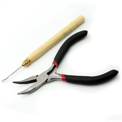 AllBeauty Hair Extension Pliers Pulling Hook Tool For Silicone Micro Rings Beads Loops Hot