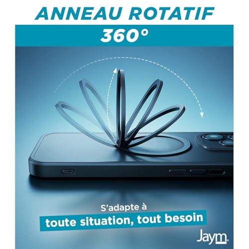 Coque antichoc iPhone 15 violette JAYM compatible avec chargeur MagSafe