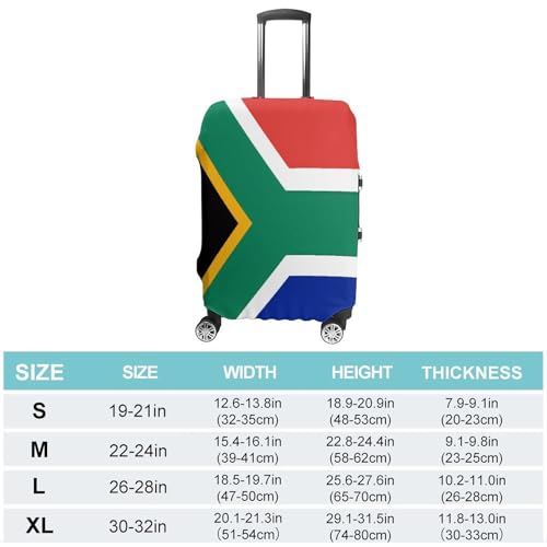Carry on Luggage Cover South Africa Flag Suitcase Covers for Luggages Tsa Approved Travel Luggage Sleeve Protector Elastic Suitcase Protector Anti-Scratch Washable Fits 19-30 Inch Case -M2