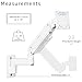 VIVO Premium Aluminum Heavy Duty Monitor Arm for Ultrawide Screens up to 49 inches and 44 lbs, Single Wall Mount, Pneumatic Height, Max VESA 100x100, White, MOUNT-V101G1W