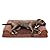 Furhaven Pet Dog Bed - Orthopedic Ultra Plush Faux Fur and Suede Traditional Sofa-Style Living Room Couch Pet Bed with Removable Cover for Dogs and Cats, Espresso, Large