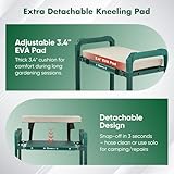 SakerPlus Garden Kneeler and Seat Foldable Kneeling Chair with Extendable Legs & Thickened Pad,Heavy Duty Foldable Gardener Stool with Tool/Storage Bags for Grandparents Gardeners - Image 8