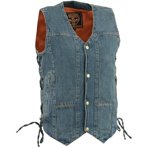 MILWAUKEE PERFORMANCE Men's Denim Lace Vest with Pockets Cover