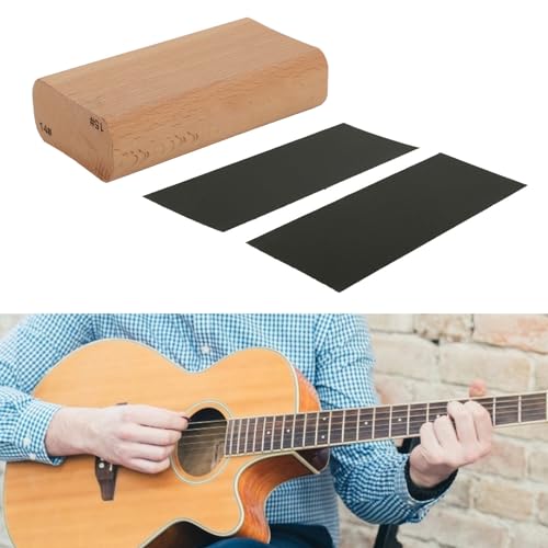 Guitar Sanding Block, Guitar Luthier Tool Wood Radius Sanding Block Luthier Tool for Guitar Fretboard Fingerboard Fret Leveling(14 and 15 Inch) Fretboard Radius Sanding Block