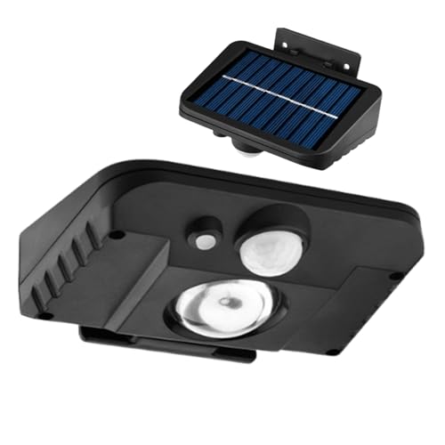 Luces solares, luces solares giratorias de 120 grados, luces de pared para exteriores, resistente a la intemperie, para entrada, patio, valla, patio, paisaje, jardín, , cubierta