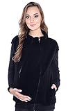 Made in EU Mija - 2in1 ärmellos Trageweste Umstandspullover/für Tragetuch für Babytrage 4078 (S/M, Schwarz)