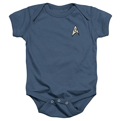 Star Trek Unisex Uniform Infant Snapsuit (Science, 24M)