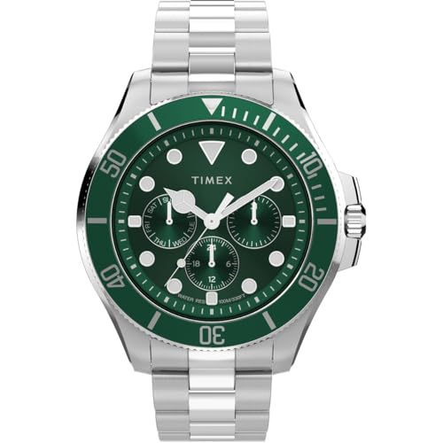 Image of TIMEX Harborside Coast Round 43mm Green Dial Analog Men Watch - TW2Y33200UJ