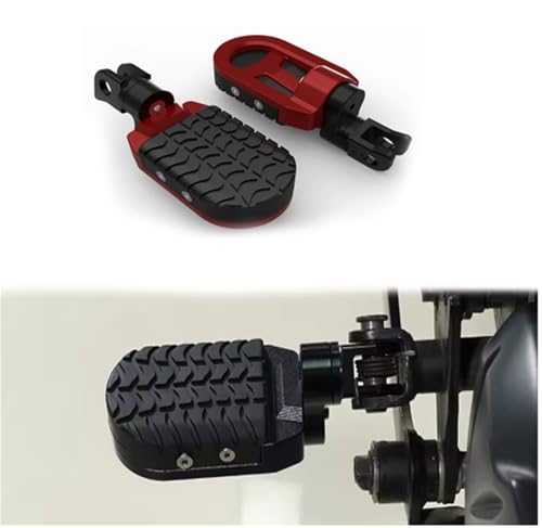 Repose-pieds avant réglable rouge pour moto Harley Davidson Softail Deuce FXSTDI 1450