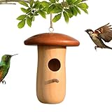 Kolibrihäuser für Nistplätze - Holz Vogel Nistkasten Unterstand | Landhausstil Pilz Vogelhaus...