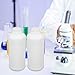 Homoyoyo 3pcs 1l Hdpe Reagent Bottles with Caps, Large Graduated Laboratory Sample Containers, Milky White Sealed Plastic Liquid Storage Bottles for Industrial Use