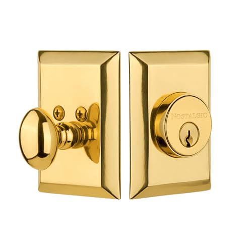 Image of Nostalgic Warehouse New York Plate Single Cylinder Deadbolt Lock