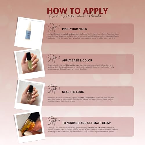 Image of Ellement Co. Mudbath Vegan Nail Polish,16-Free Formula, Long Lasting, Non-Yellowing, High Gloss Finish, Quick Drying, Cruelty Free - 10ml