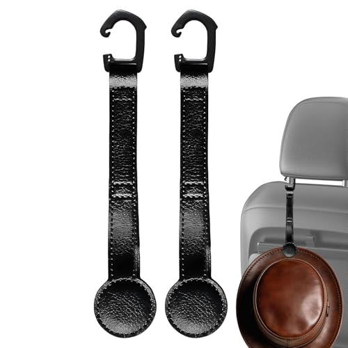 Soporte para sombreros – Organizador de camión de 22,7 cm | Clip magnético para reposacabezas de coche de poliéster para asiento de coche, 2 unidades, soporte para llaves, gafas de sol, interior de
