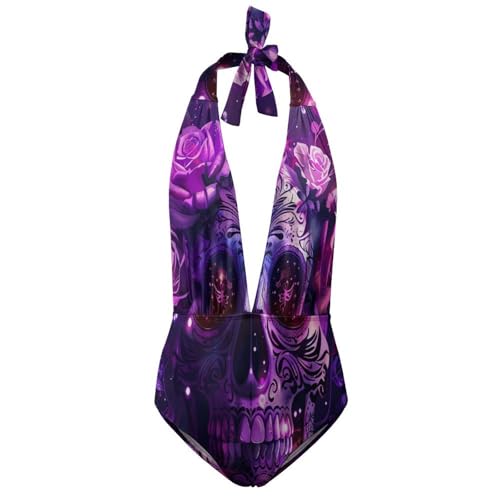 Maillot de bain une pièce femme skull rose sculptant pour sublimer les formes