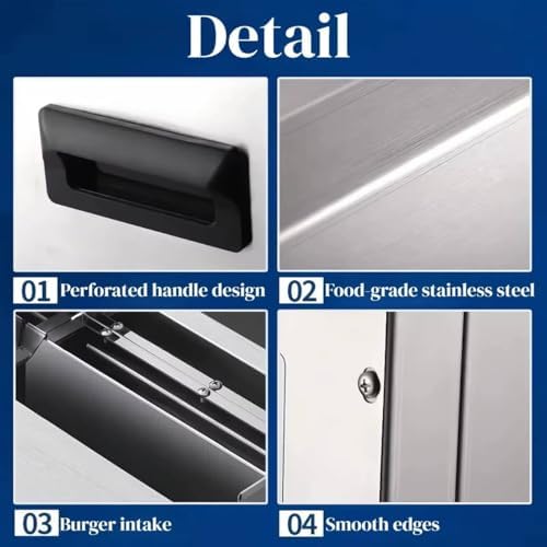 Commercial Conveyor Toaster, 2000W Stainless Steel Hamburger Baking Machine, Temperature Adjustment 0-320°C, Knob Control, for Home Kitchen Fast Food