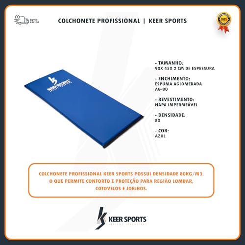 Tapete, Colchonete Para Ginastica Yoga Pilates Espuma D-33 Cor:Preto (Azul, G)