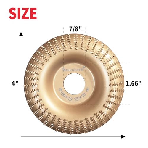Revvstark WCD-4-1 Wood Carving Disc For Angle Grinder 4 Inch thumb #1