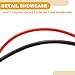 Partuto 1 Set 22AWG Universal Ground Wire Car Radio, Automotive, Car Speakers Power Wire Fully Insulated& Soft Touch Jacket TC Black,Red 10FT Black+10FT Red