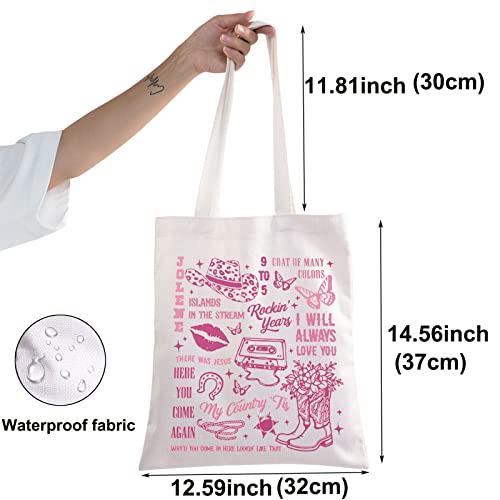 BWWKTOP Country Song Canvas Tote Bag - Music Lover Gift, Album Shoulder Bag, Festival Merchandise2
