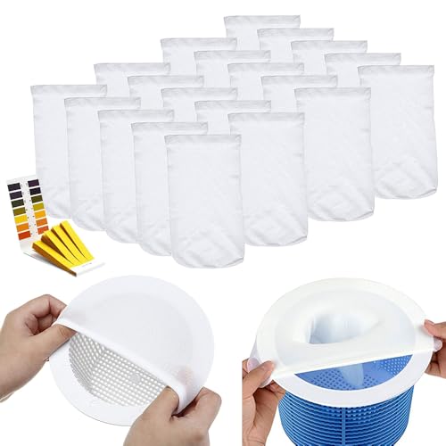 MEISHANG 20PCS Skimmer per Piscina Gonfiabile,Calzini da Skimmer per Piscina,Calze da Filtro per Piscina,Skimmer per Piscina Standard,Pool Skimmer Net,Filtri di Nuoto di Piscine,Skimmer per Piscina