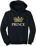 TeeStars - Prince Crown Gift for Son, Brother Little Boys Toddler Hoodie 2T Black