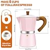 6 Cup Aluminum Espresso Stovetop Moka Pot Express Coffee Maker Percolator Italian Classic Mocha Coffee Machine for Italian and Cuban Cafe Brewing for Home & Camping 300ml 10oz